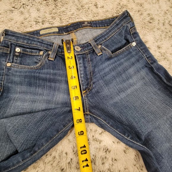 Adriano Goldschmied Medium Wash Jeans With Sewn In Fringe Hem Size 26R - Picture 4 of 13